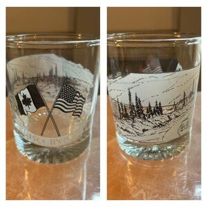 50th Anniversary Commemorative Alaska Highway Whiskey Tumbler Glass